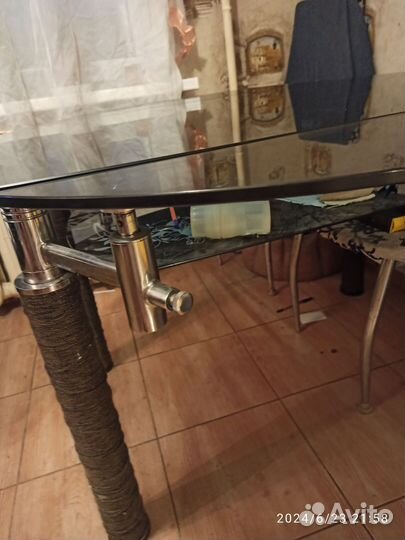 Кухонный стол бу стекло