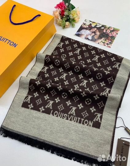 Мужской шарф Louis Vuitton синий