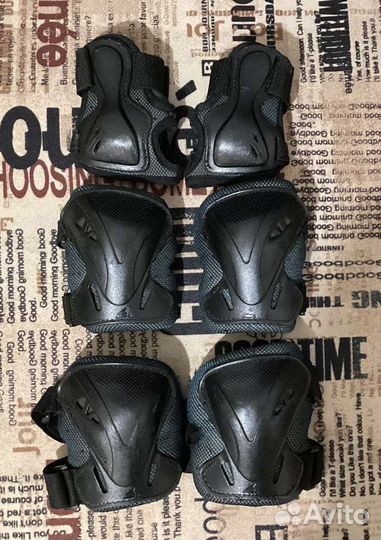 Роликовые коньки детские раздвижные + защита