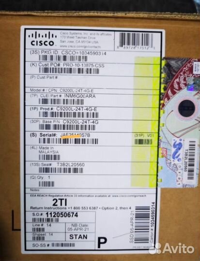 Коммутатор Cisco Catalyst C9200L-24T-4G