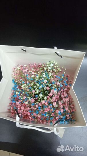 Красивый Нежный Букет из Гипсофилы в коробке