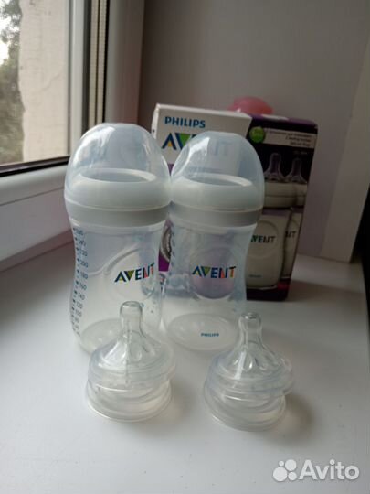 Бутылочки для кормления avent natural