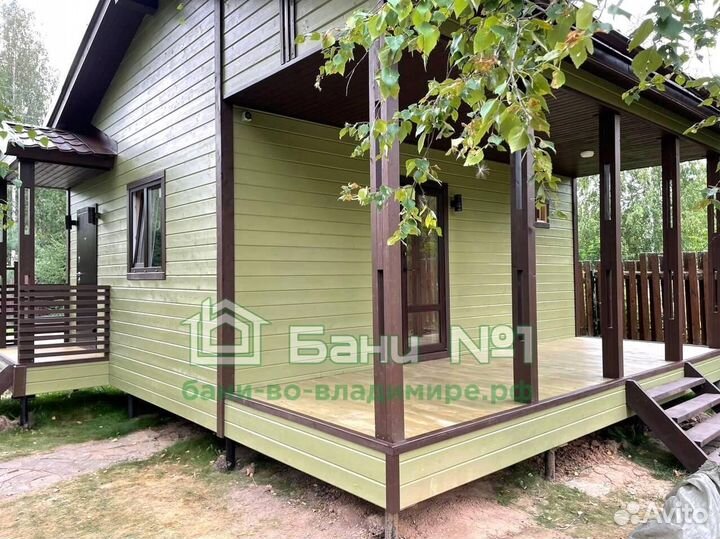 Баня под ключ с террасой. Поэтапная система оплаты