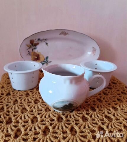 Фарфоровая посуда СССР(сливочница селëдочница)