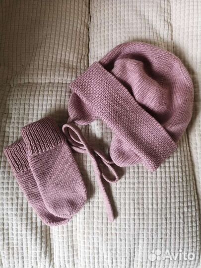 Комплект шапка и варежки hm premium