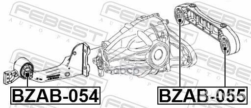 Сайлентблок опоры дифференциала bzab-055 Febest