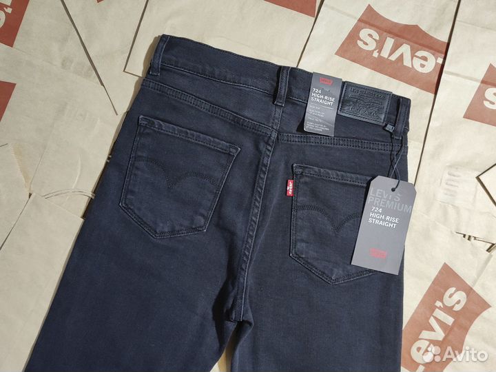 Джинсы Levis 724 чёрные w27