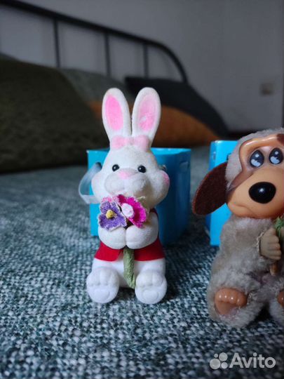 Флокированные игрушки прищепки СССР