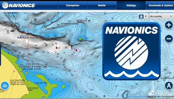 Карты глубин Navionics