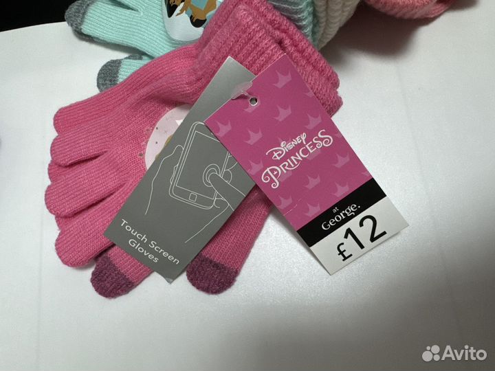 Перчатки принцессы для девочки 3-5 лет george
