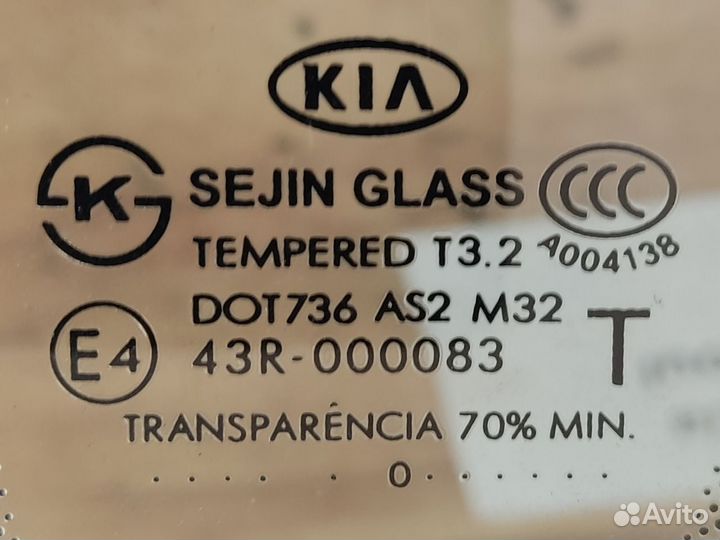 Форточка задняя LH Kia Soul, 2012г