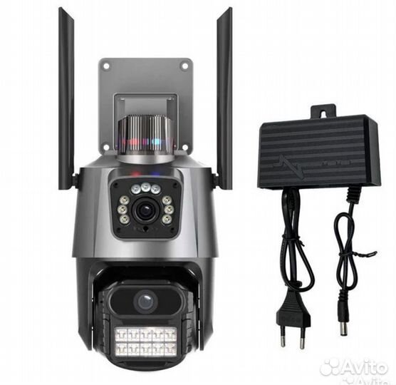 Камера видеонаблюдения wifi уличная двойная