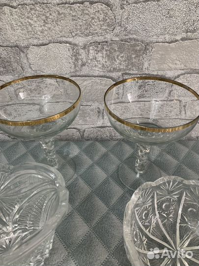 Хрусталь СССР и тарелки за всё