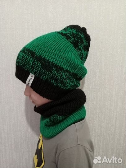 Комплект шапка и снуд для мальчика