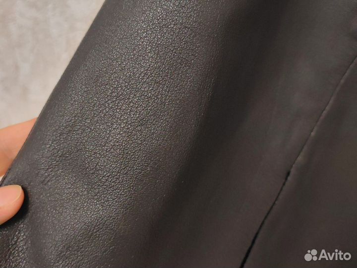 Кожаная юбка винтажная 44 р
