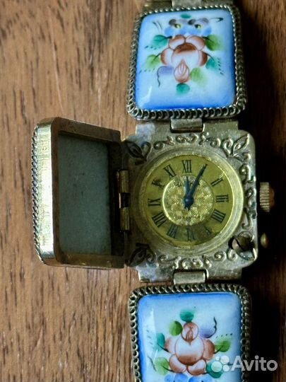 Часы чайка финифть СССР