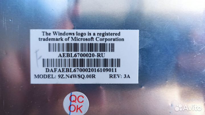 Клавиатура от Ноутбука toshiba satellite l650d