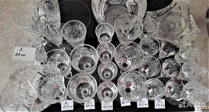 Хрусталь: наборы фужеров, бокалов, рюмок, вазы