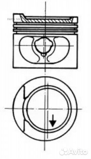 Kolbenschmidt 93872620 Поршень dm.81.00x1.5x1.75x3