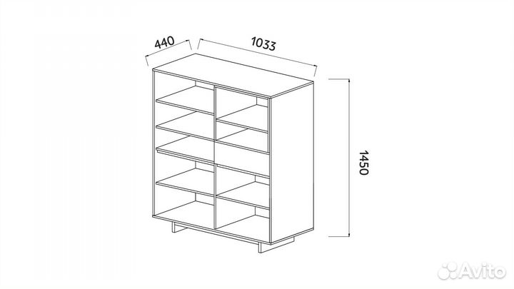 Комод-пенал буфет В1