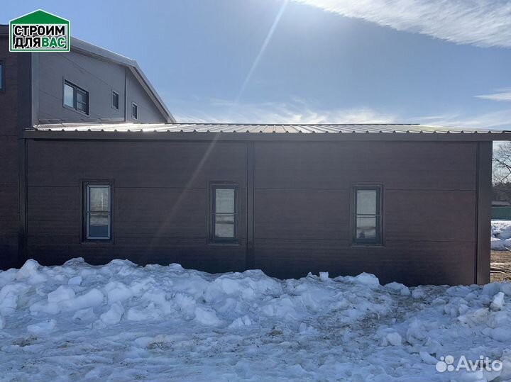 Быстровозводимый ангар из сэндвич панелей под ключ