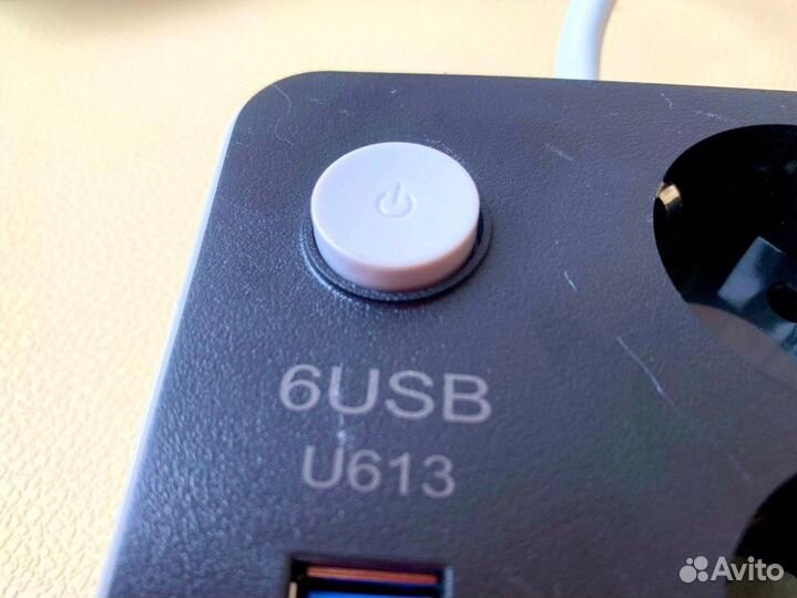 Умный сетевой фильтр удлинитель с 6 usb новый