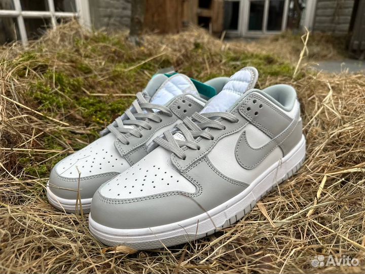 Кроссовки nike dunk low grey fog