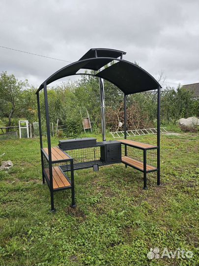 Мангал с крышей 4мм сталь