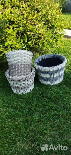 Кашпо из искусственного ротанга 10, 12, 20 л