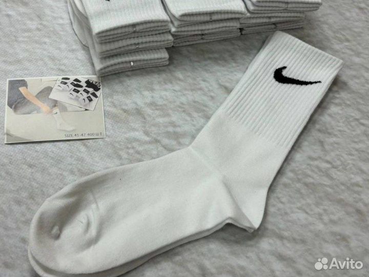 Носки Nike Premium белые высокие