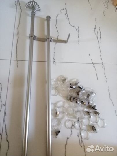 Карниз для штор (гардина) из нержавейки двухрядный