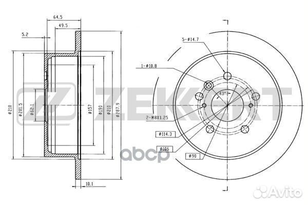 Диск торм. зад. Lexus RX300/350/400H (U3 ) 03