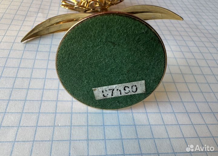 Сувенир цветок позолота Crystocraft номерной