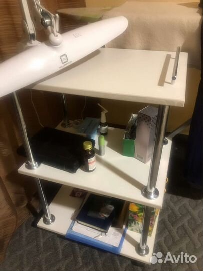 Лампа для наращивания ресниц и столик