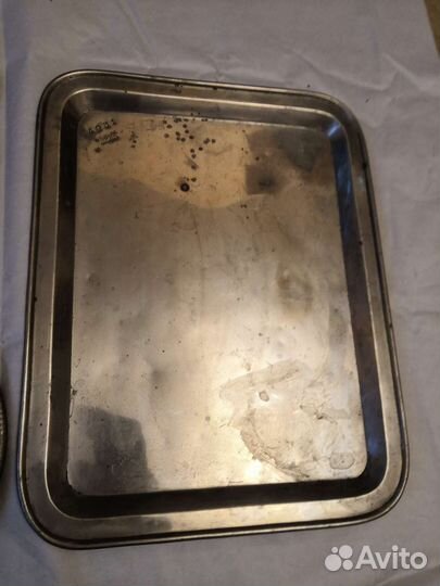 Поднос старинный. В никеле