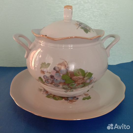 Супница + блюдо СССР Туймазинский фарфоровый завод