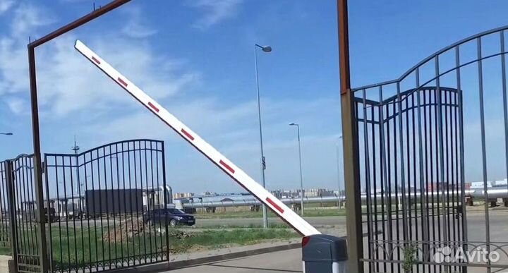 Установка шлагбаума