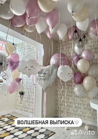 Воздушные шарики для выписки из роддома