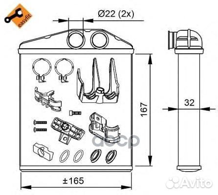 Радиатор отопителя opel Corsa 1.2 01- 54208 NRF