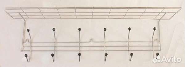 Вешалка с полкой 6 крючков