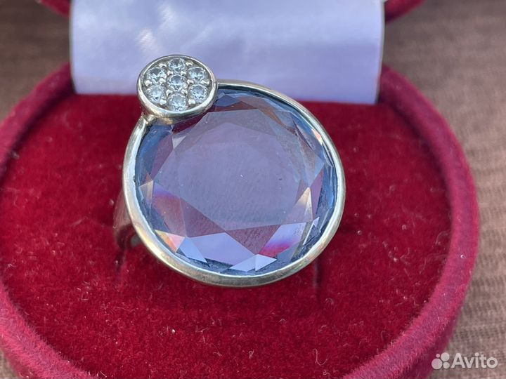 Серебряное кольцо, перстень крупный