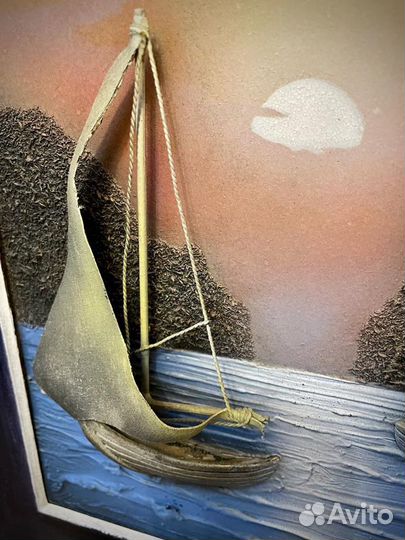 Картина обьемная. Лодки