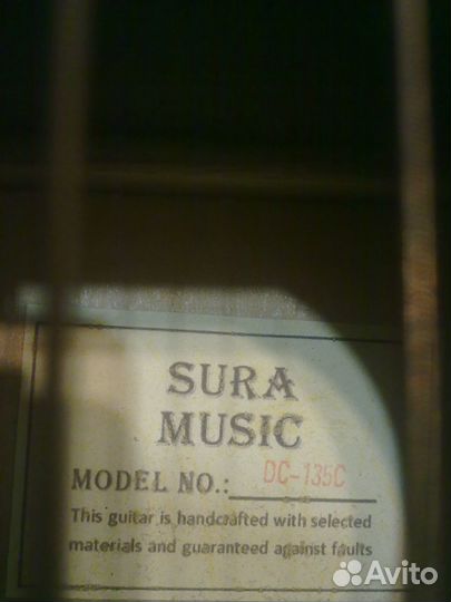 Акустическая гитара Sura Music DC-135C.с анкером