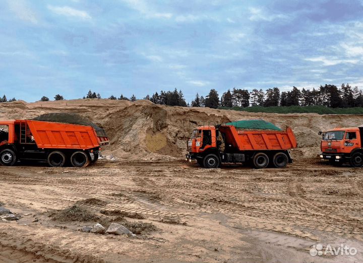 Песок карьерный с доставкой