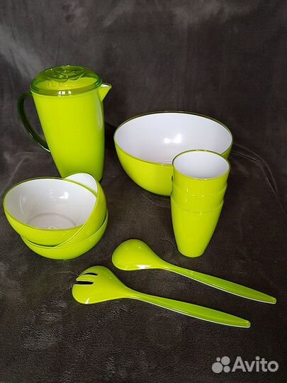 Набор посуды для дома и пикника новый