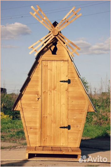 Дачный туалет с декором и установкой юхн 601