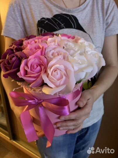 Букет из мыльных роз