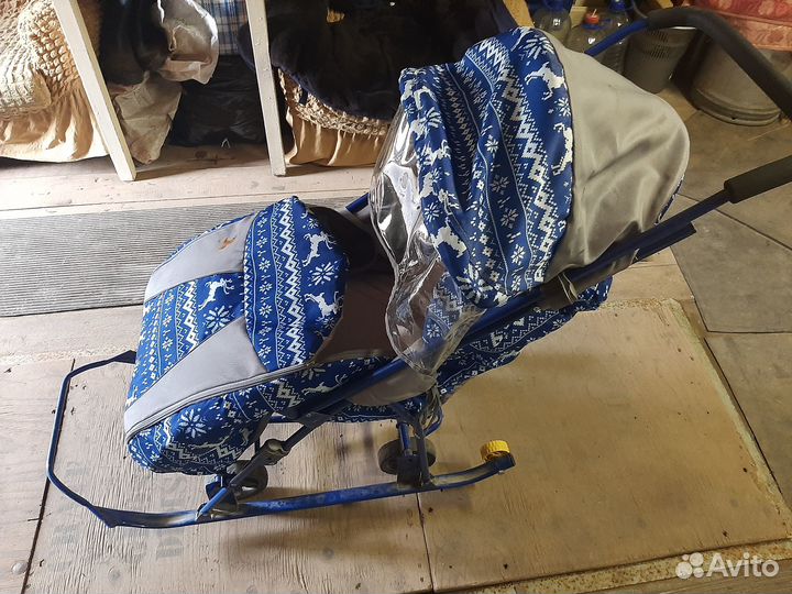 Детские санки коляска