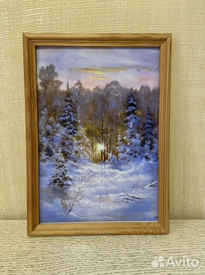 Картина под стеклом. Печать на холсте