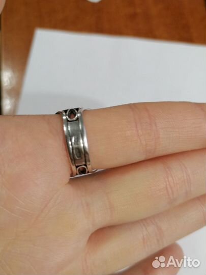 Перстень мужской 19 размер с рубином СССР